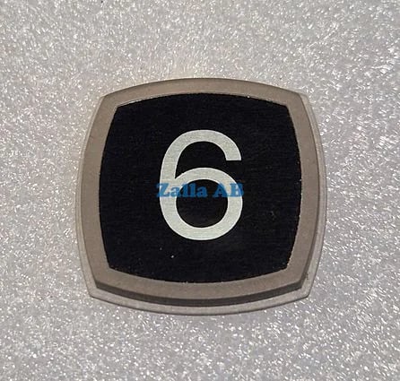 PRESSEL,BLACK ALUMINIUM SYMBOL 6