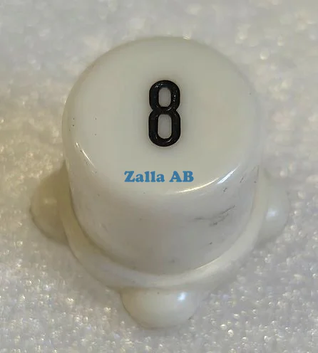 ASEA TRYCKKNAPP, VIT SYMBOL 8